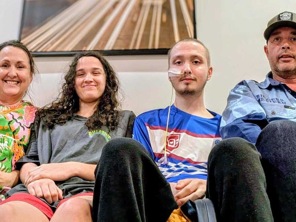 Brandon Trueman and his family