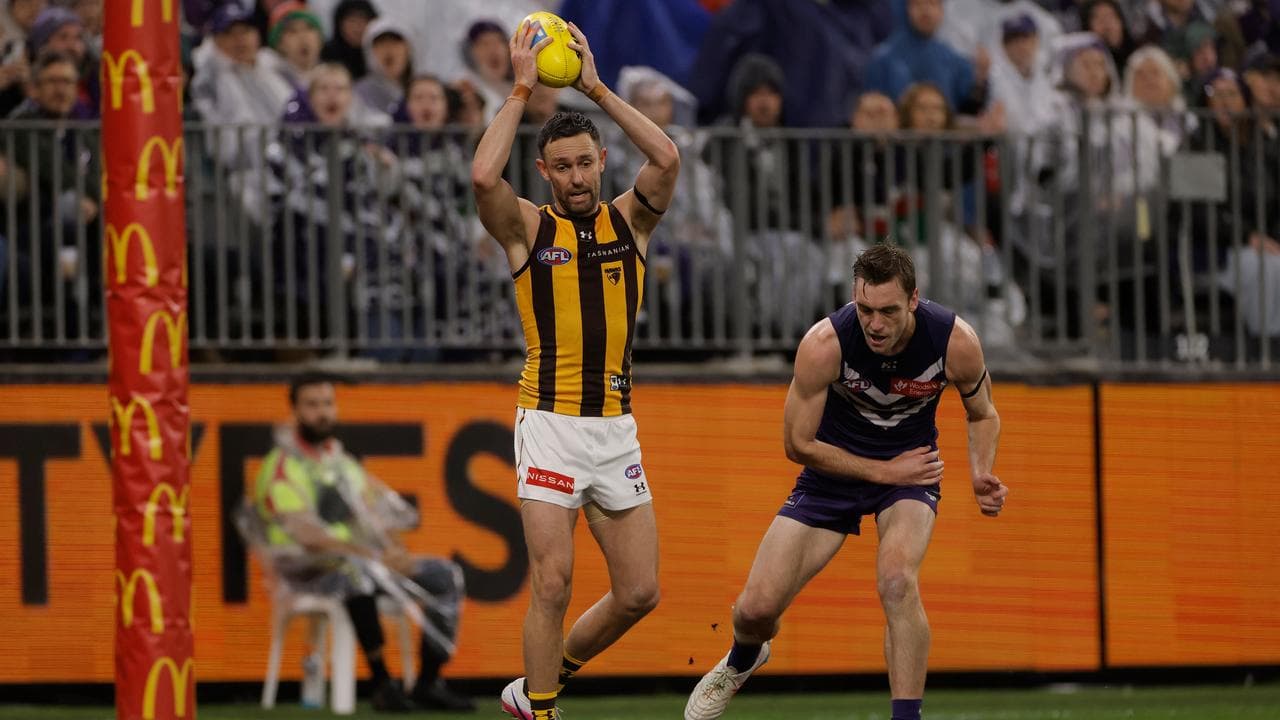 Jack Gunston kicked one of Hawthorn's first-quarter goals