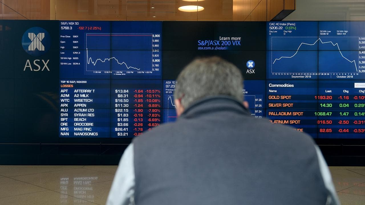 A man watches stock prices