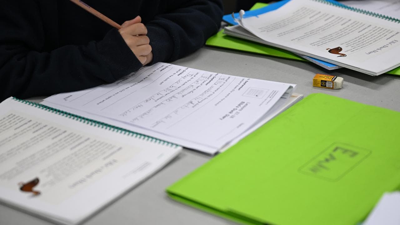 Students at work in a classroom