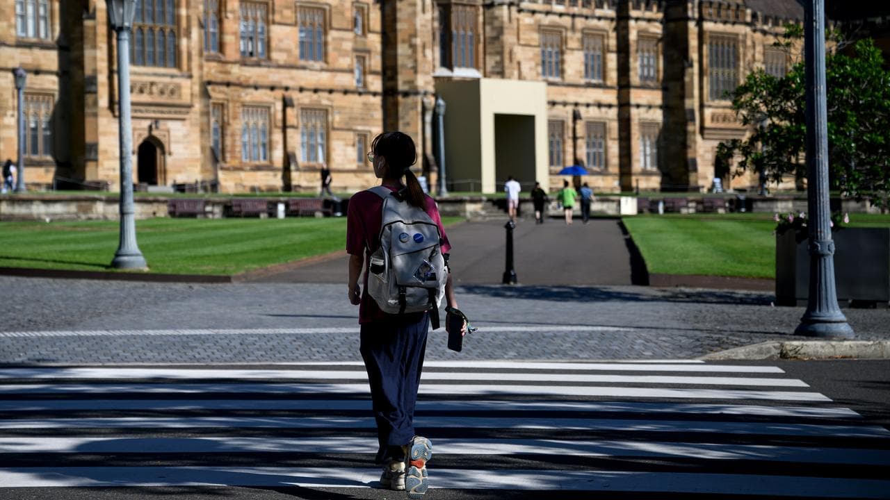 Students are seen at the University of Sydney