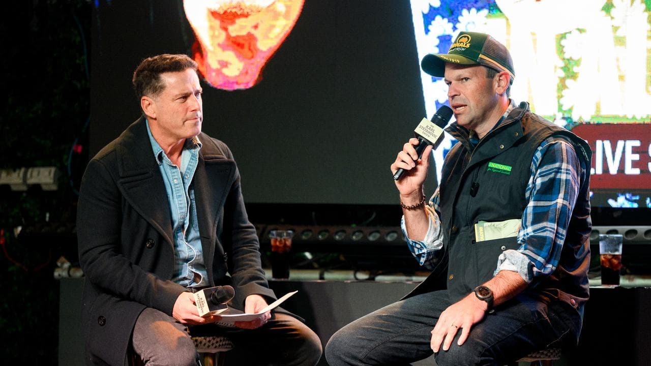 Karl and Matt Canavan on stage