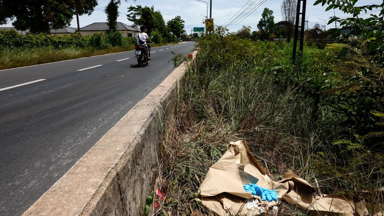 Scene where the body of Tunchanok Donhomla was found in a suitcase