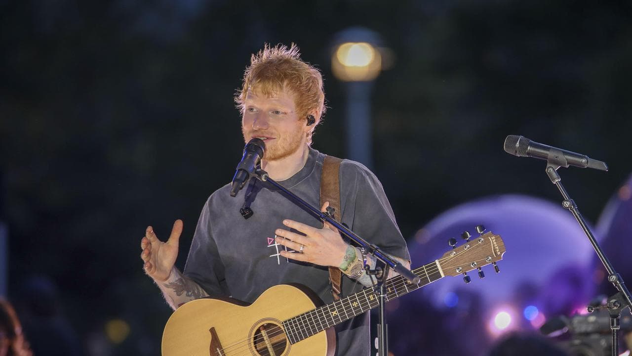 Ed Sheeran performs during "Ed Sheeran's Play: Live from New York"