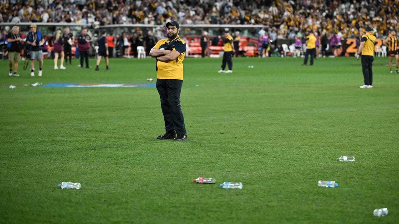 Angry fans threw cans and bottles at officials