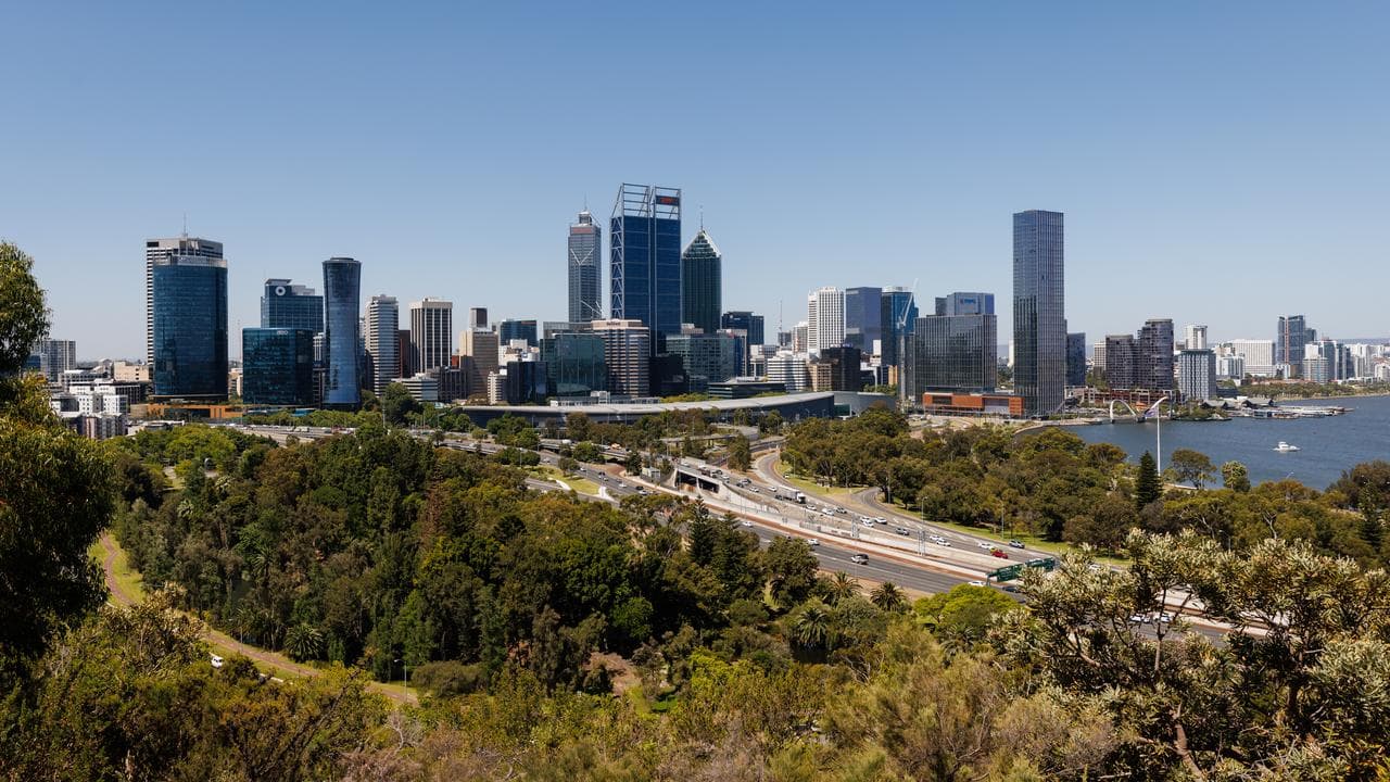 Perth cityscape from Kings Park