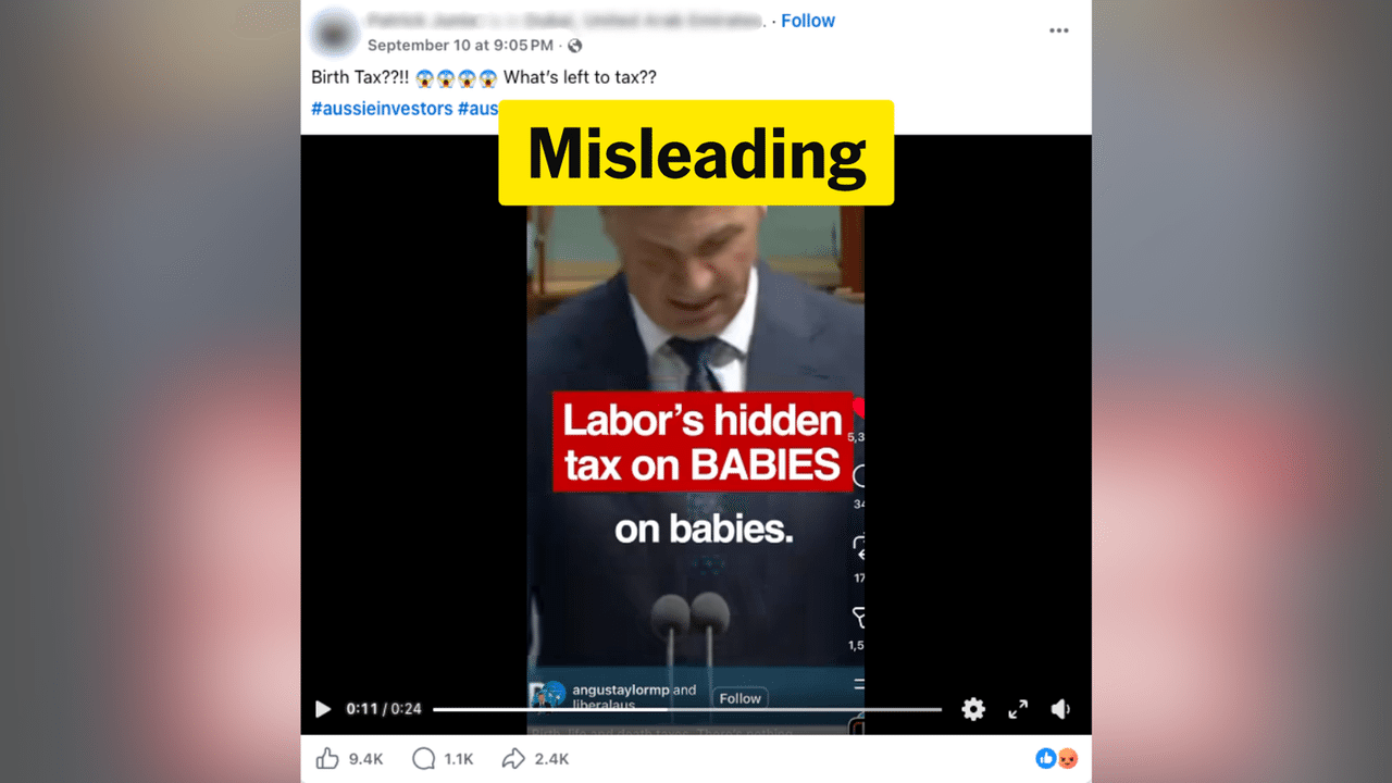 A screenshot of a Facebook post.