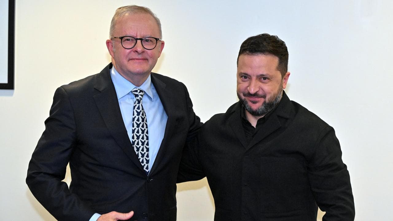Anthony Albanese and Volodymyr Zelenskiy