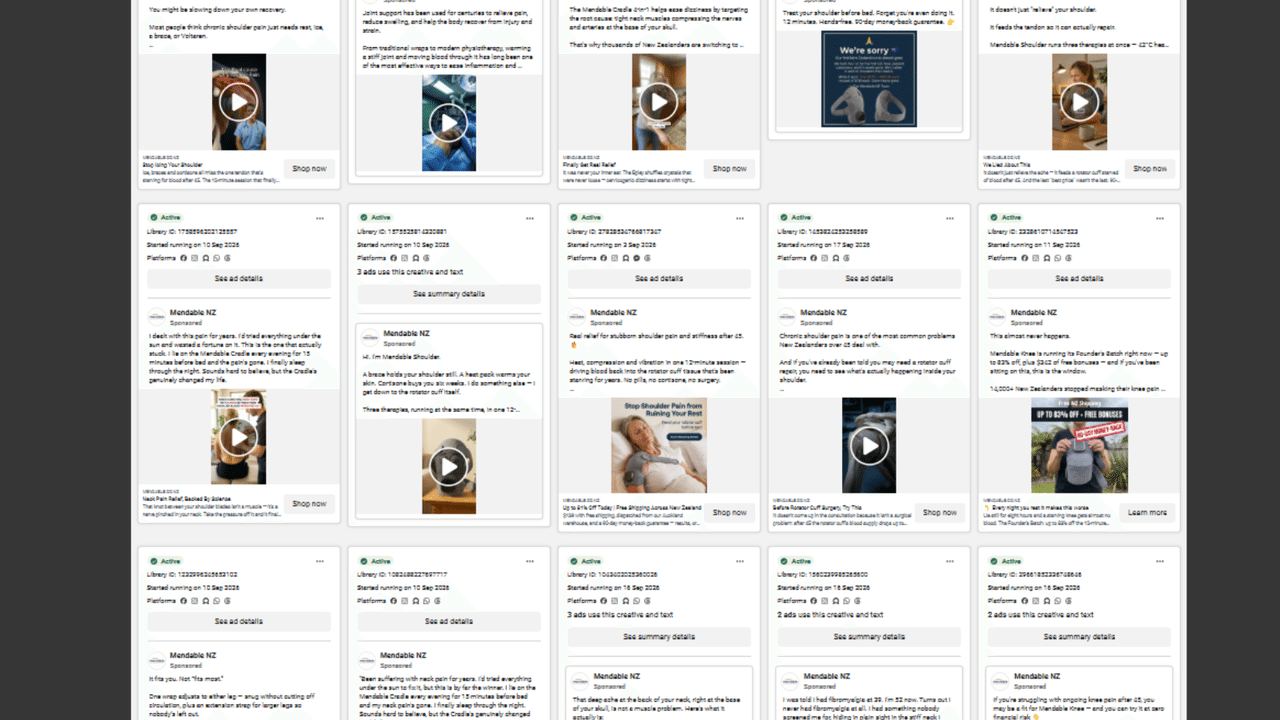 AI-generated doctors are spruiking a shoulder treatment.