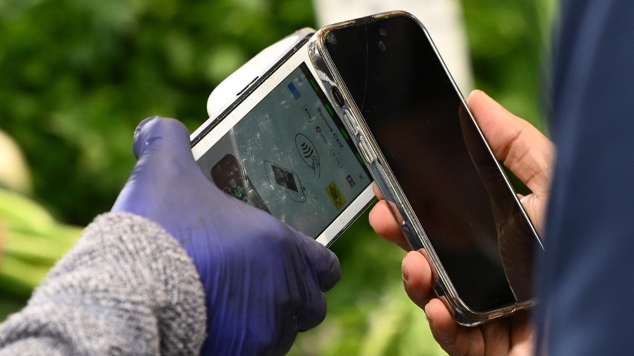 Tap and go using a mobile phone.