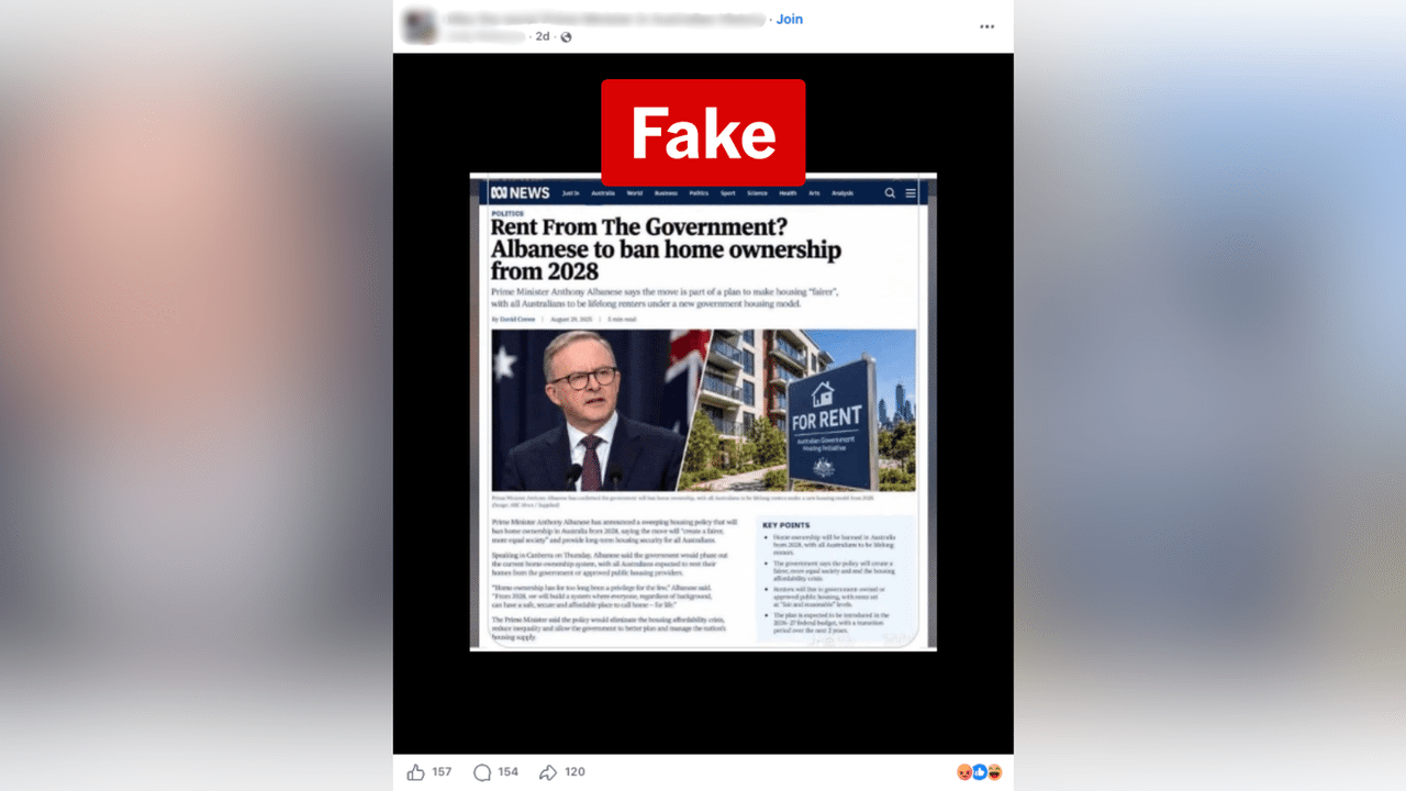 A screenshot of a Facebook post.