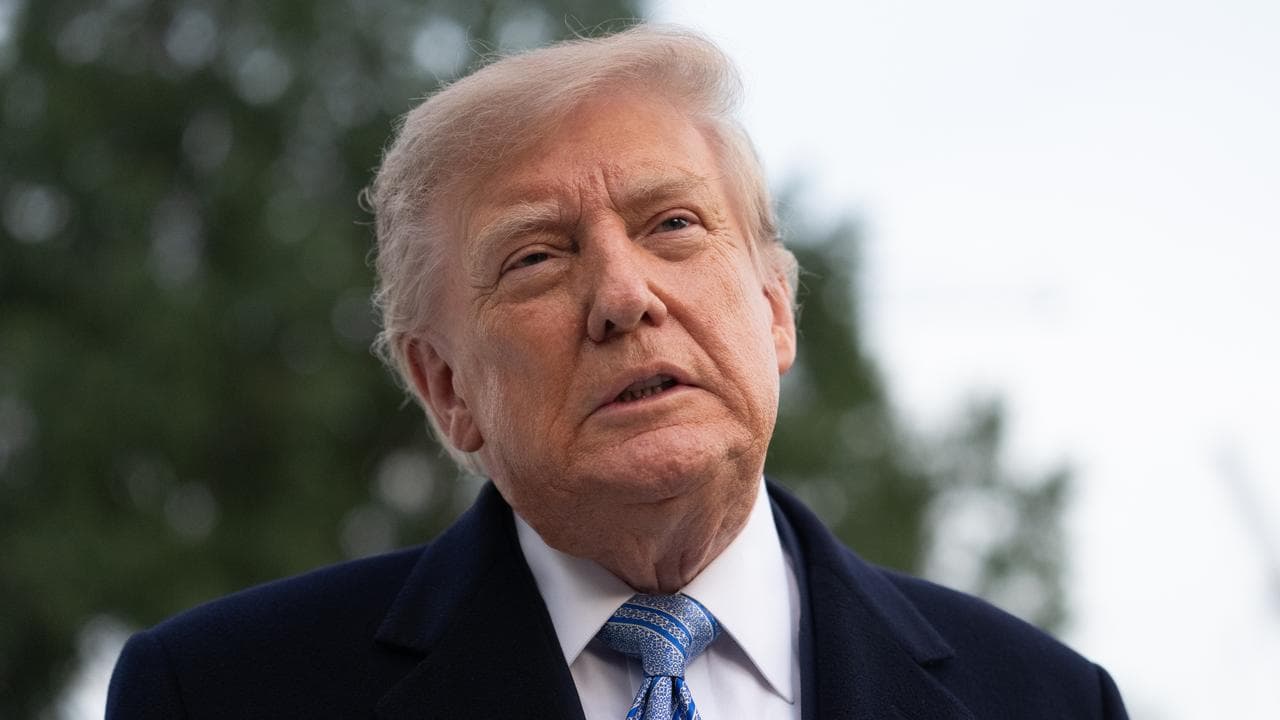 US President Donald Trump on the South Lawn
