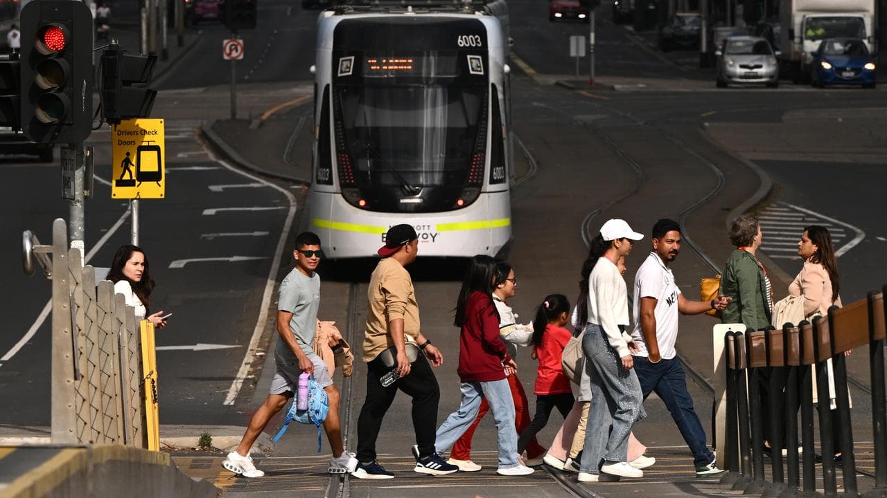 People crossing the road