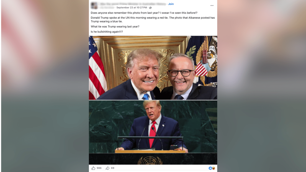 A screenshot of a Facebook post.