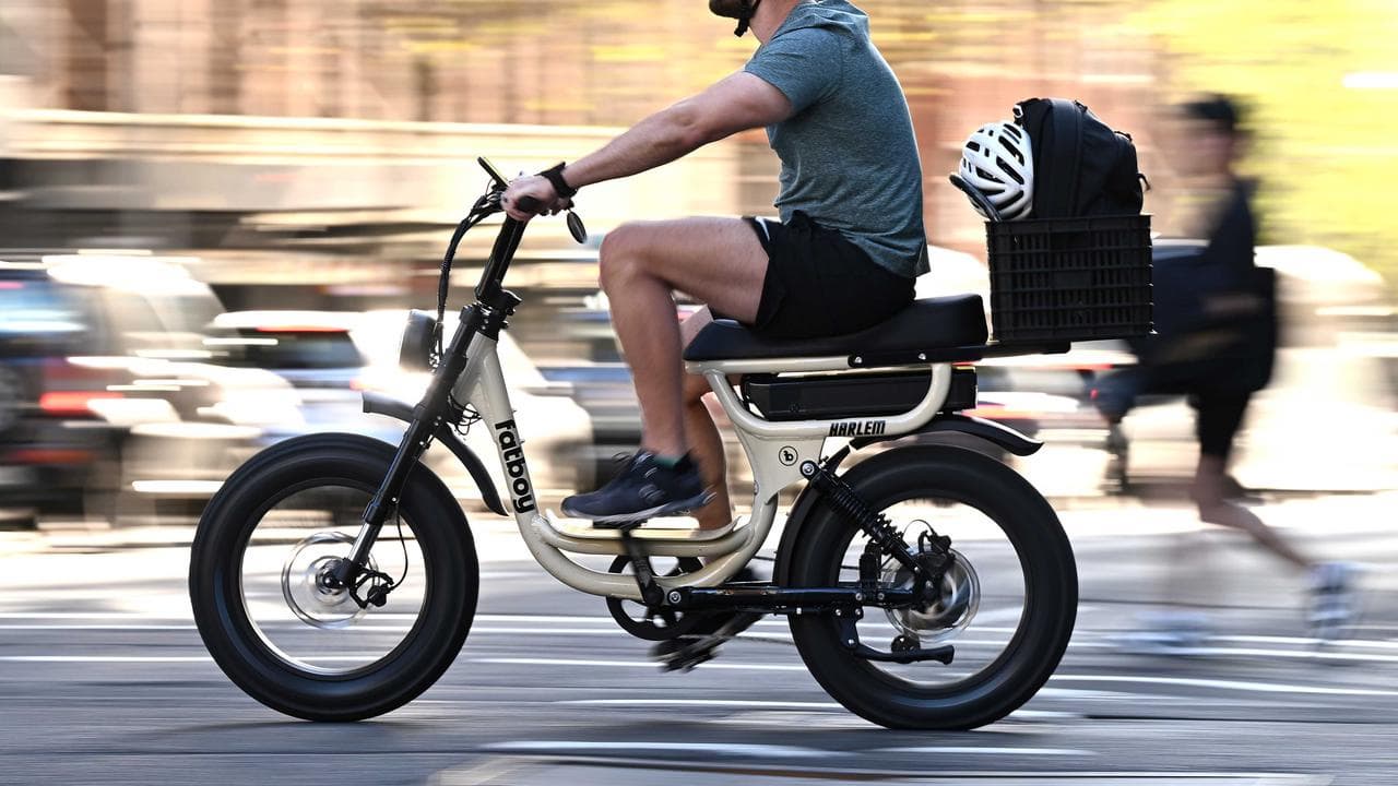 A person riding an e-bike (file image)