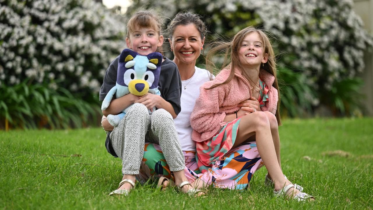 Kelly Gordon with Agnes and Evie