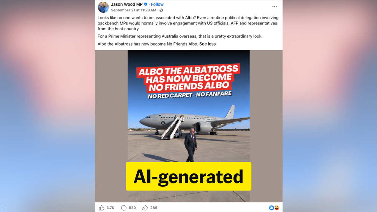 A screenshot of a Facebook post.