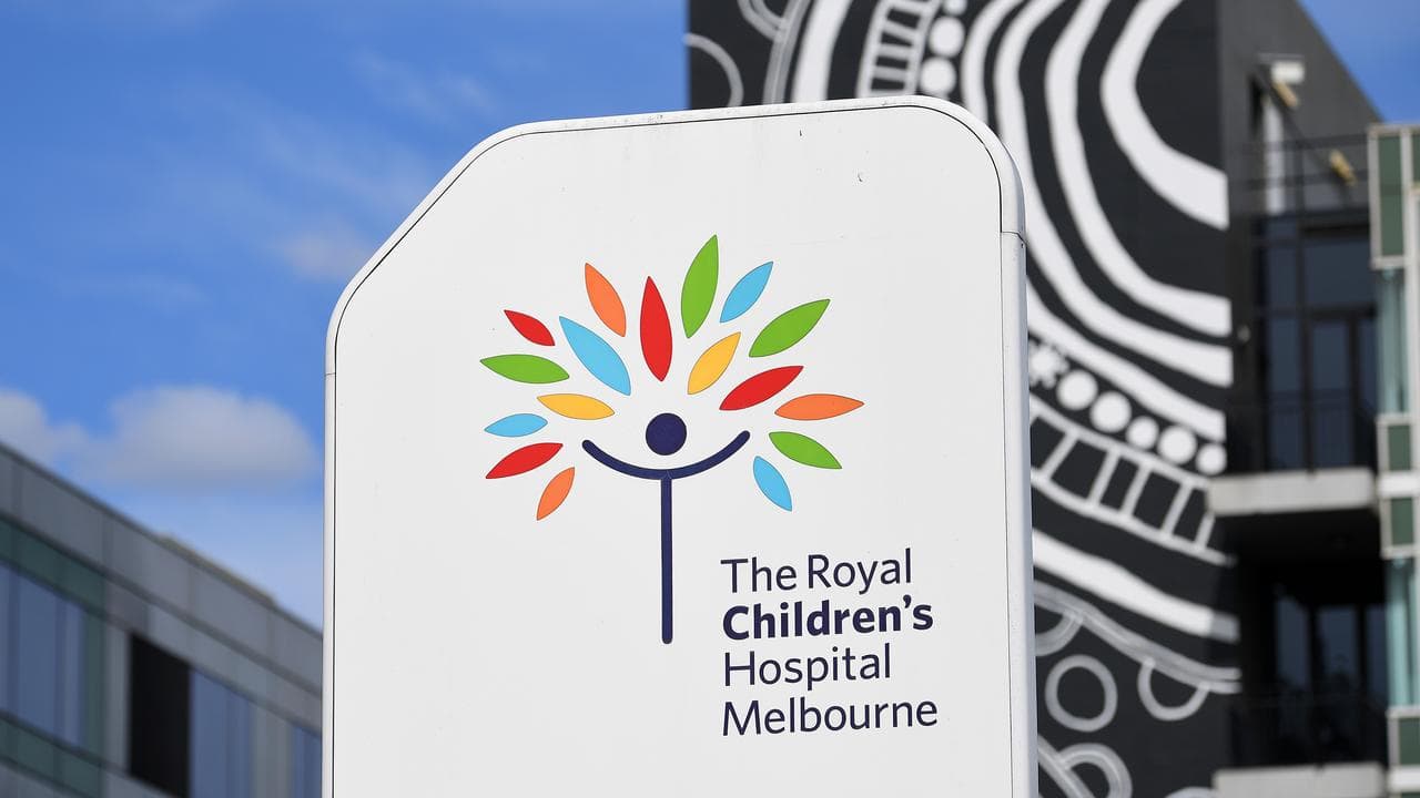 Signage for the Royal Children’s Hospital in Melbourne (file image)