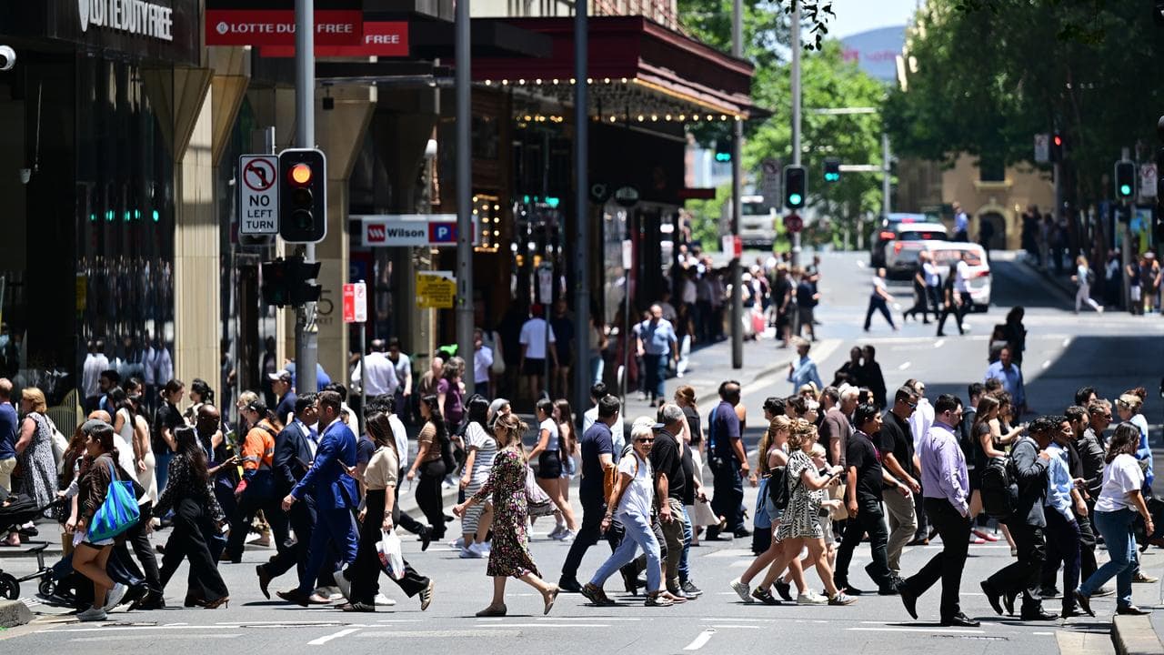 Crowds in Sydney