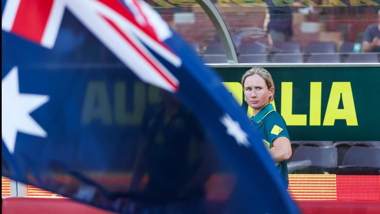 Beth Mooney of Australia looks on ahead