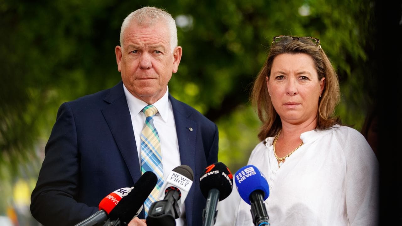 Grant Stevens and his wife Emma (file image)