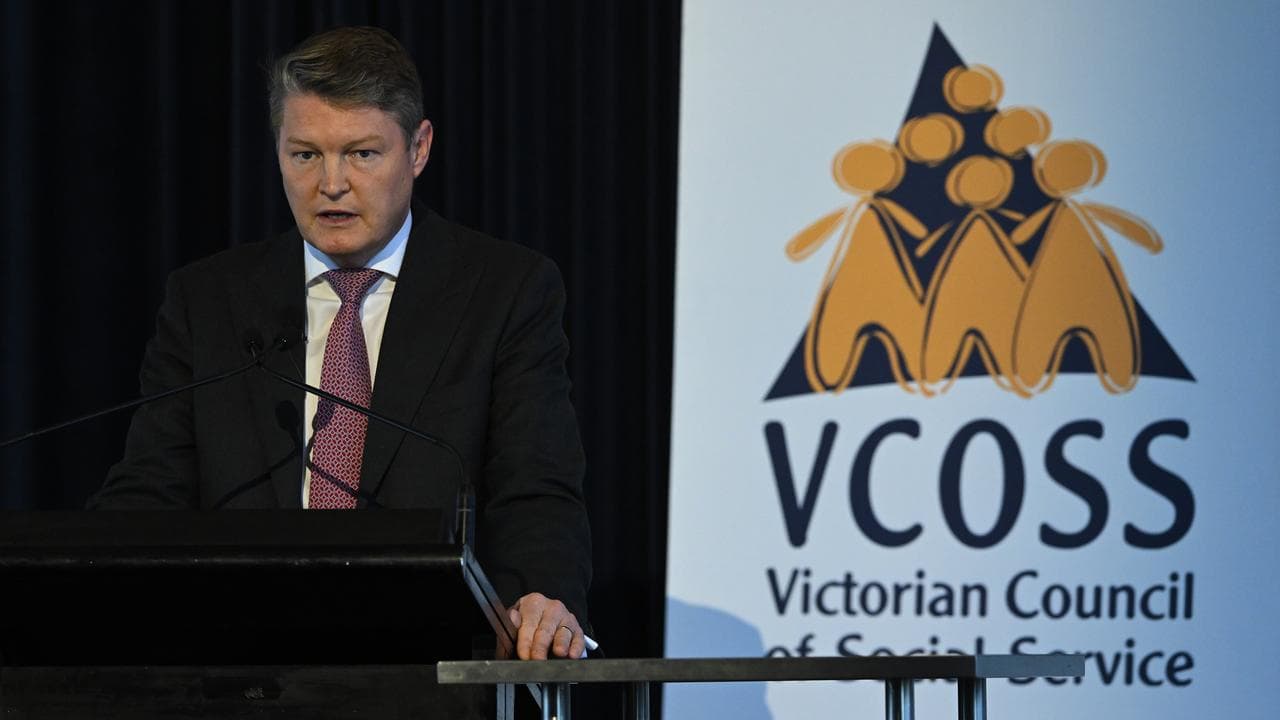 Premier Ben Carroll speaks at the VCOSS Community Sector Summit