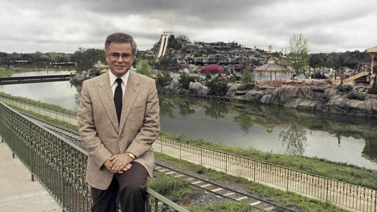 Jim Bakker poses in front of the Water Park in Columbia, SC