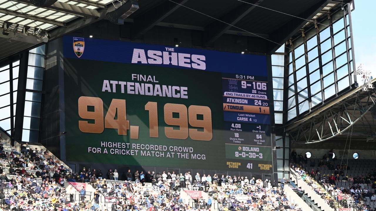 MCG record crowd.