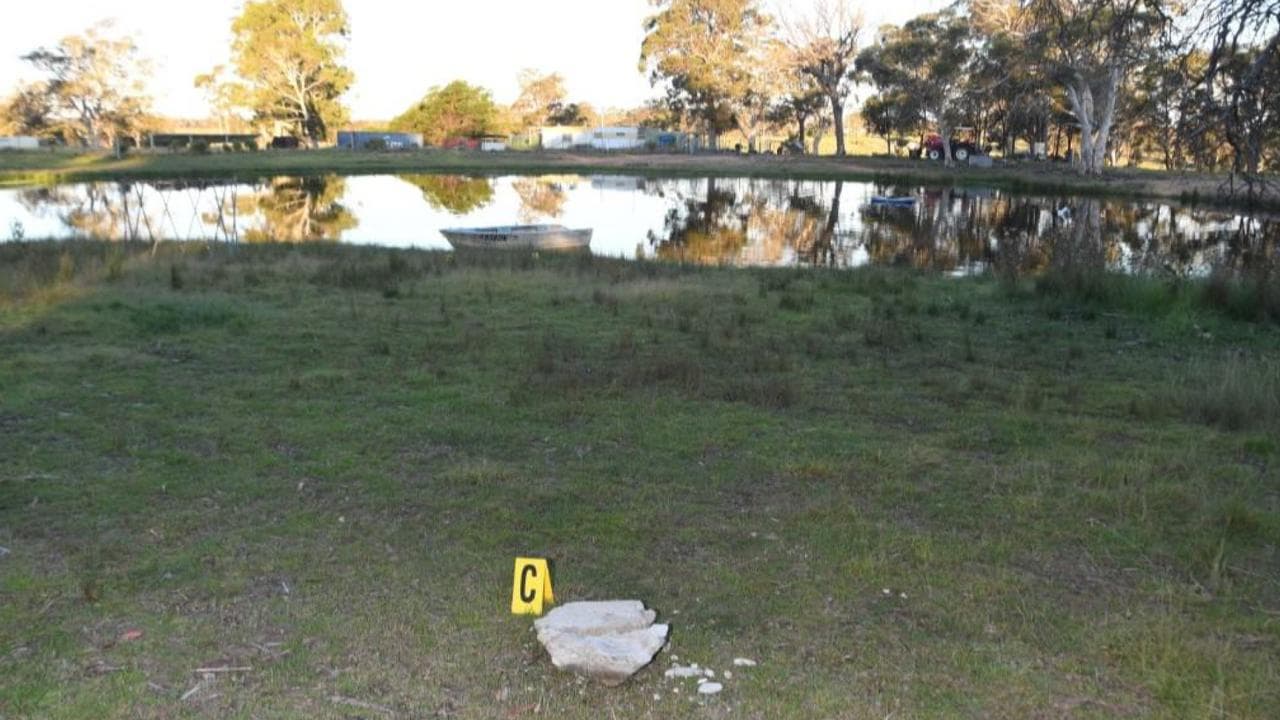 evidence triangle near dam