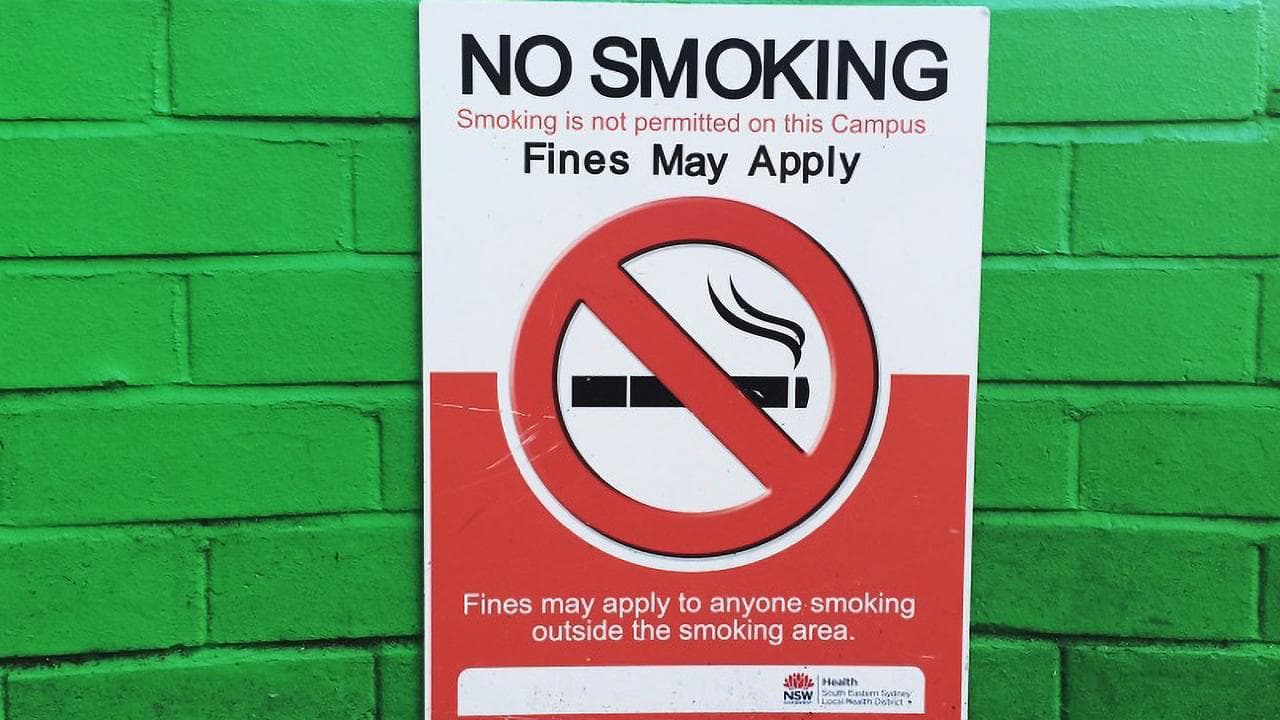 A no smoking sign.