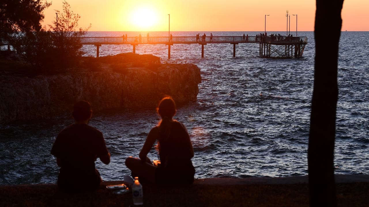 People watch the sunset (file image)