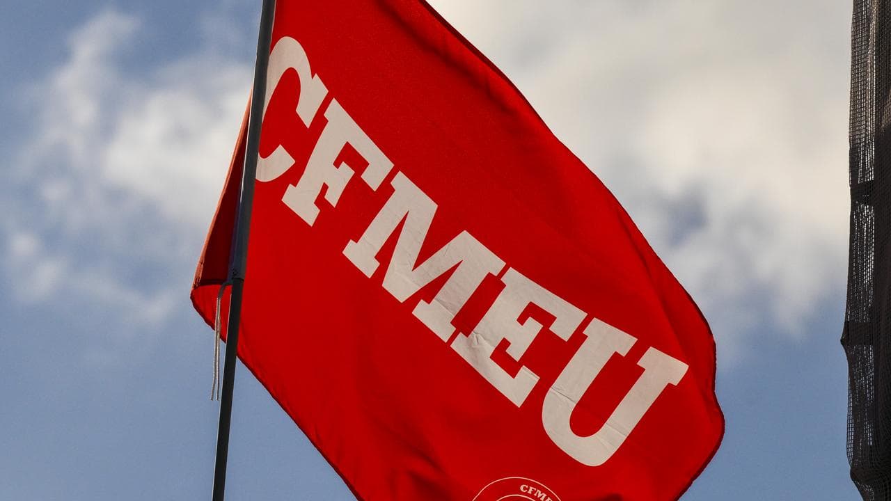A CFMEU flag (file image)