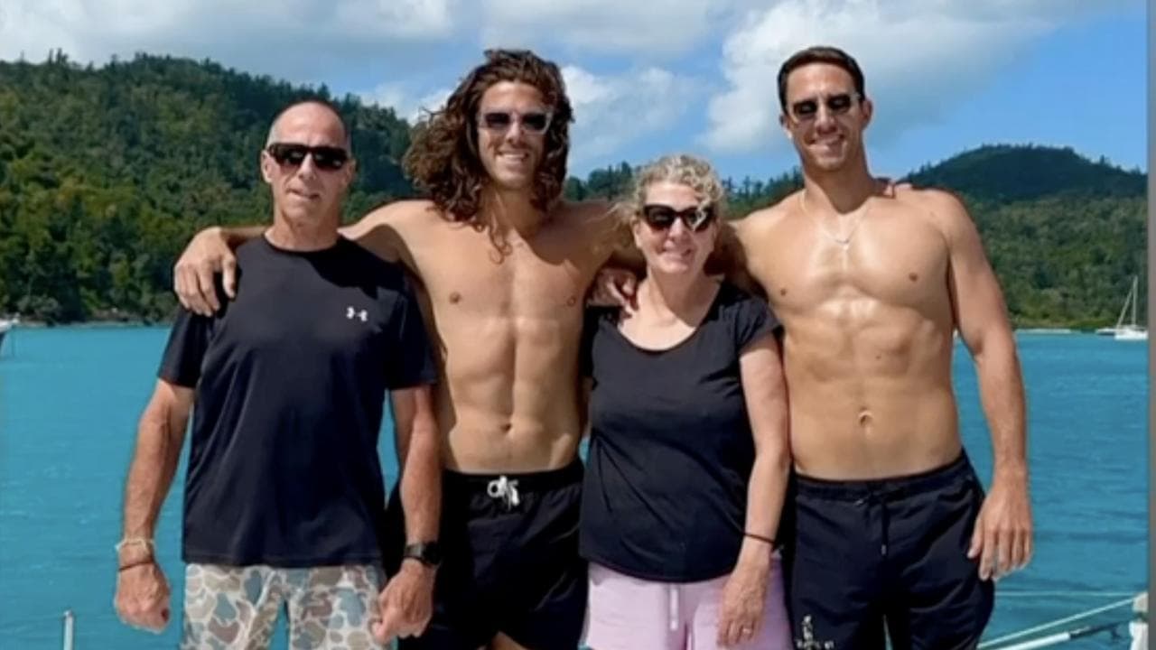 Callum and Jake Robinson with their parents
