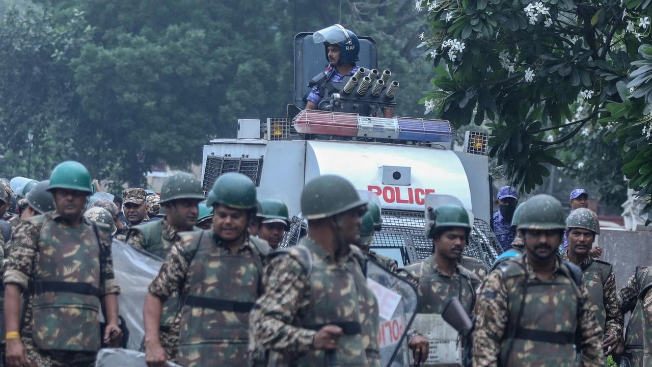Anti-riot police are patrolling Delhi