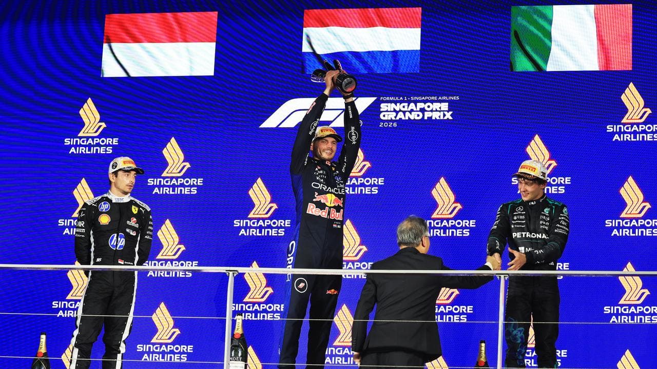 Singapore Grand Prix podium 