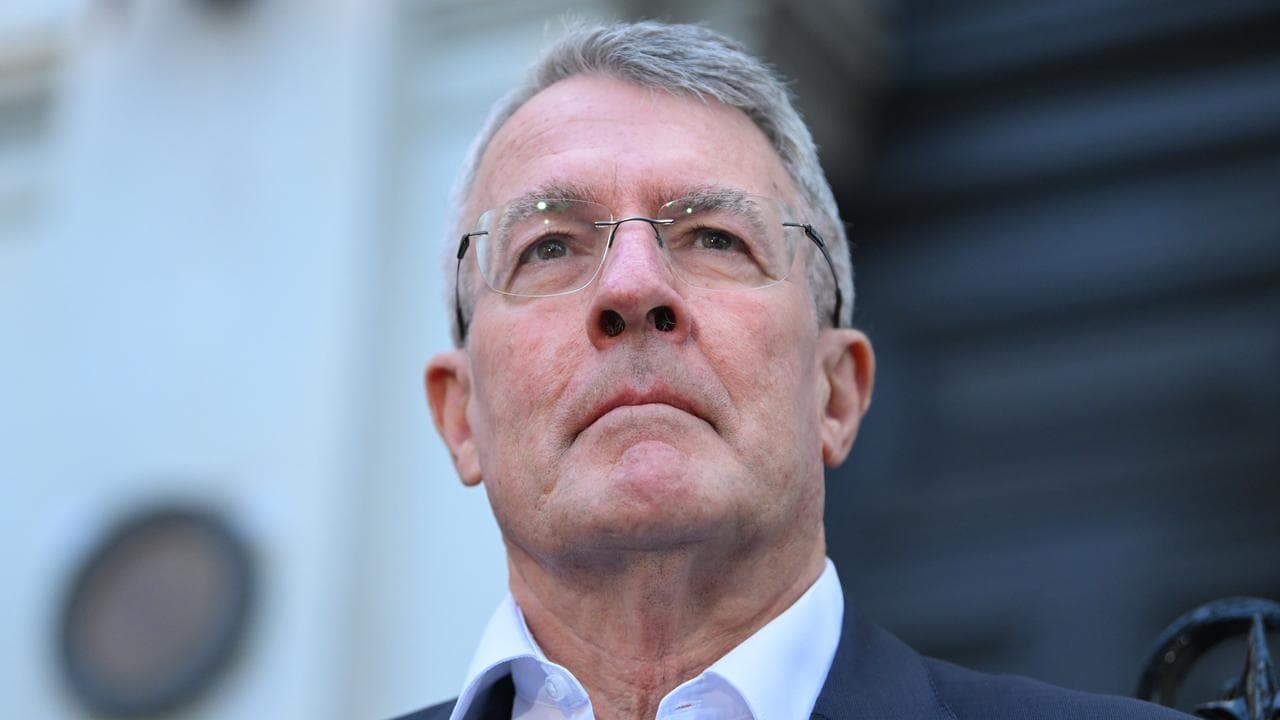 Former Australian Attorney-General Mark Dreyfus speaking to media.