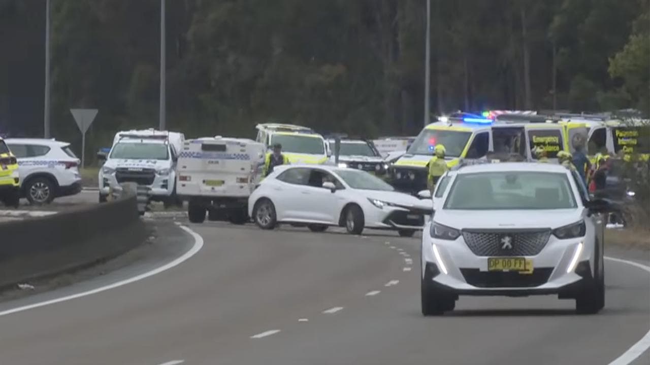 Scene of Newcastle car crash