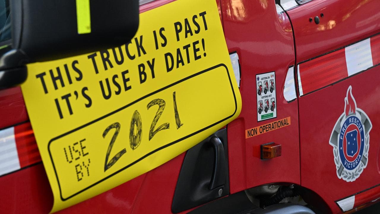 An ageing fire truck