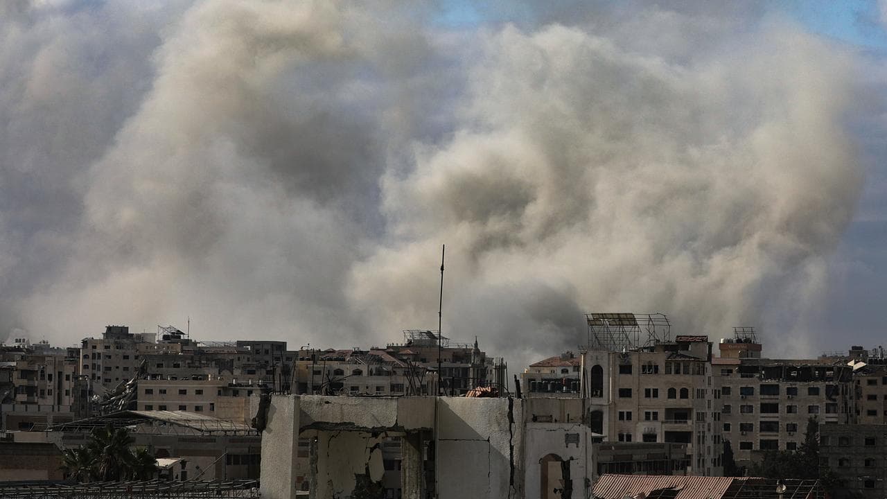 Air strikes on Gaza City