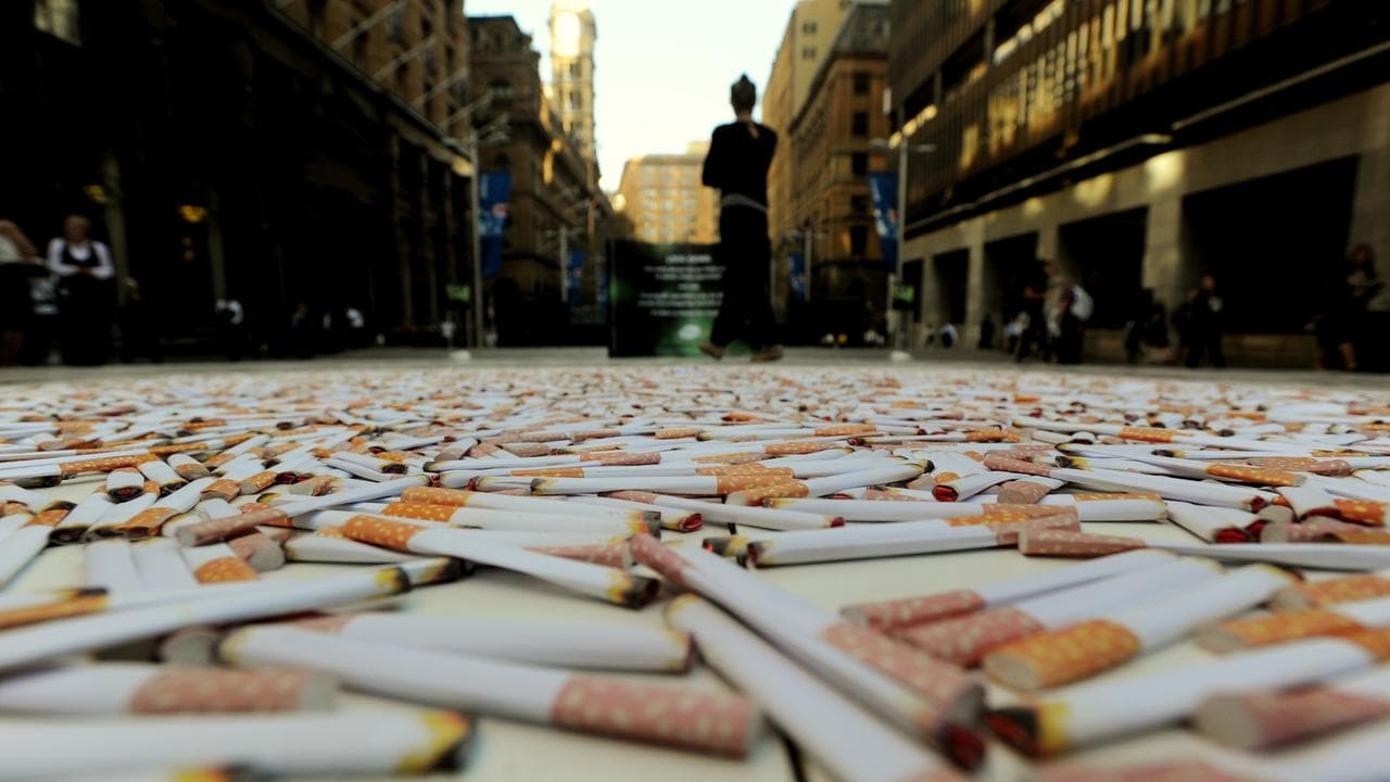 A smoking awareness campaign in Sydney in 2010.