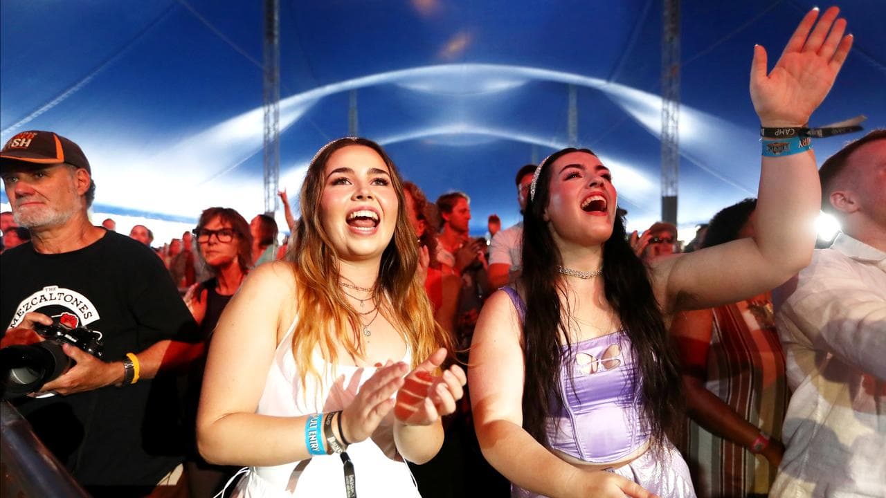 Festival goers  during Bluesfest