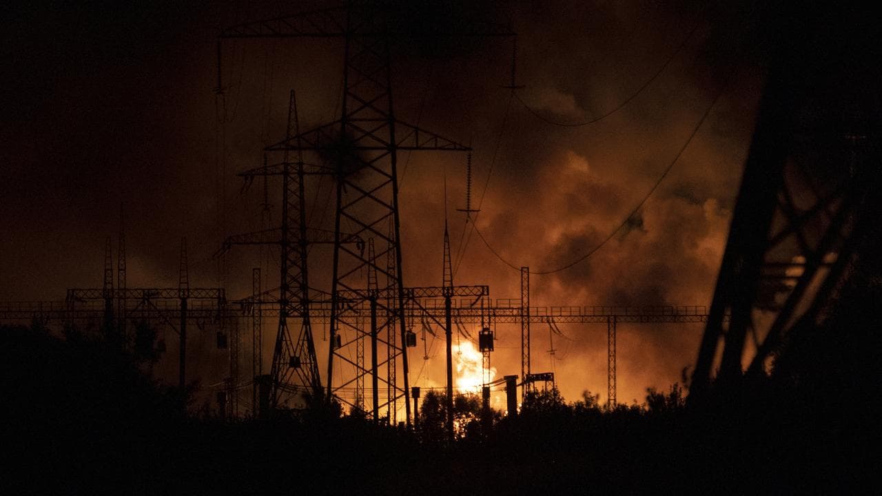 An attack on a power station in Ukraine
