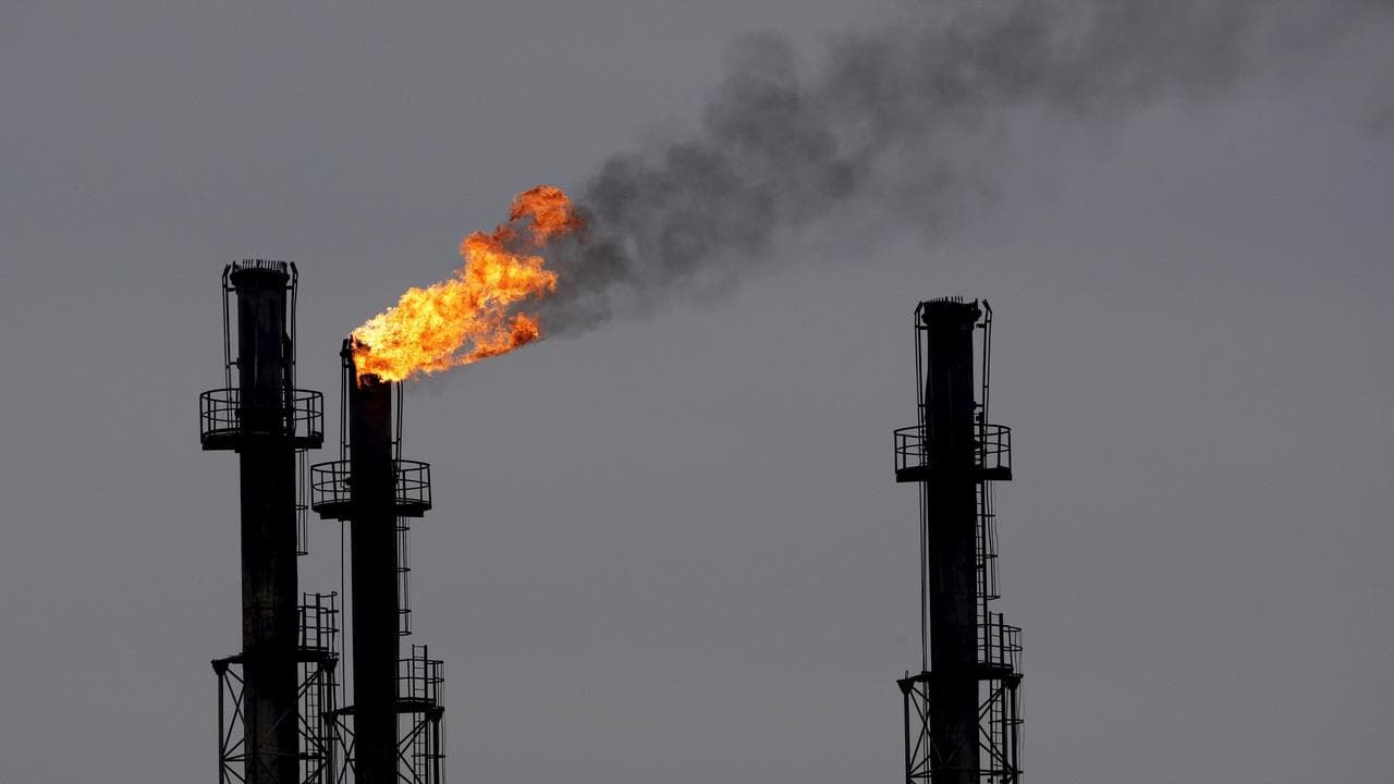 An oil and gas refinery