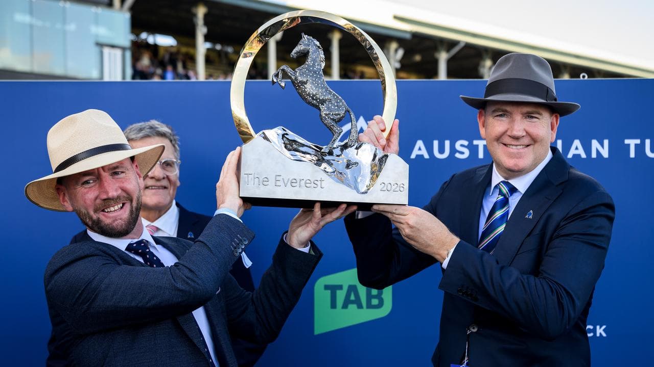 Trainer Ciaron Maher and Godolphin's Australian boss Andy Makiv.