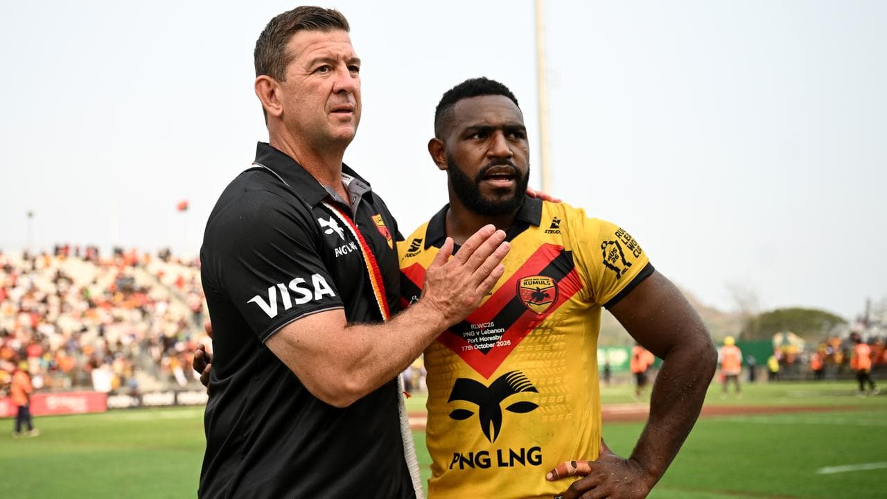 Kumuls coach Jason Demetriou and Finley Glare