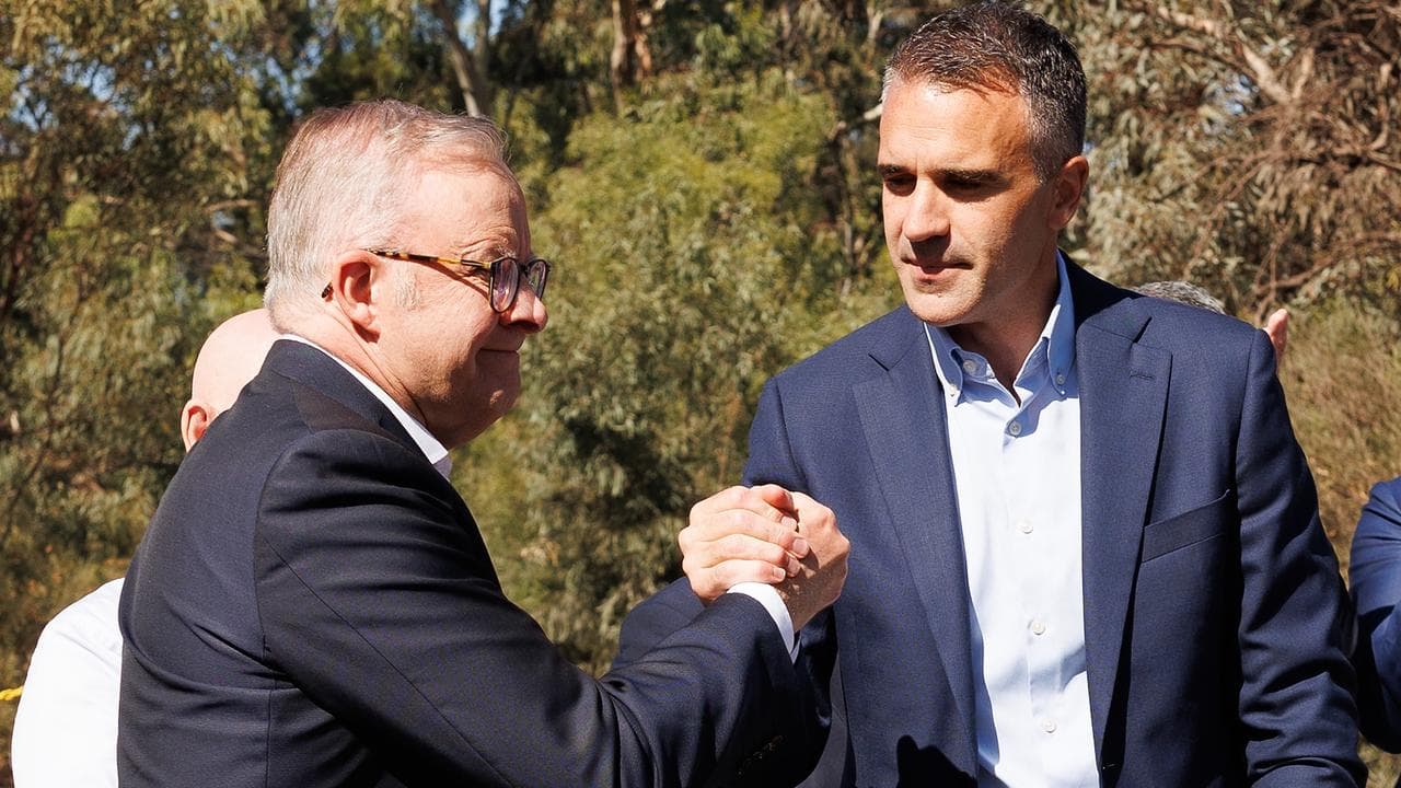 Anthony Albanese and SA Premier Peter Malinauskas