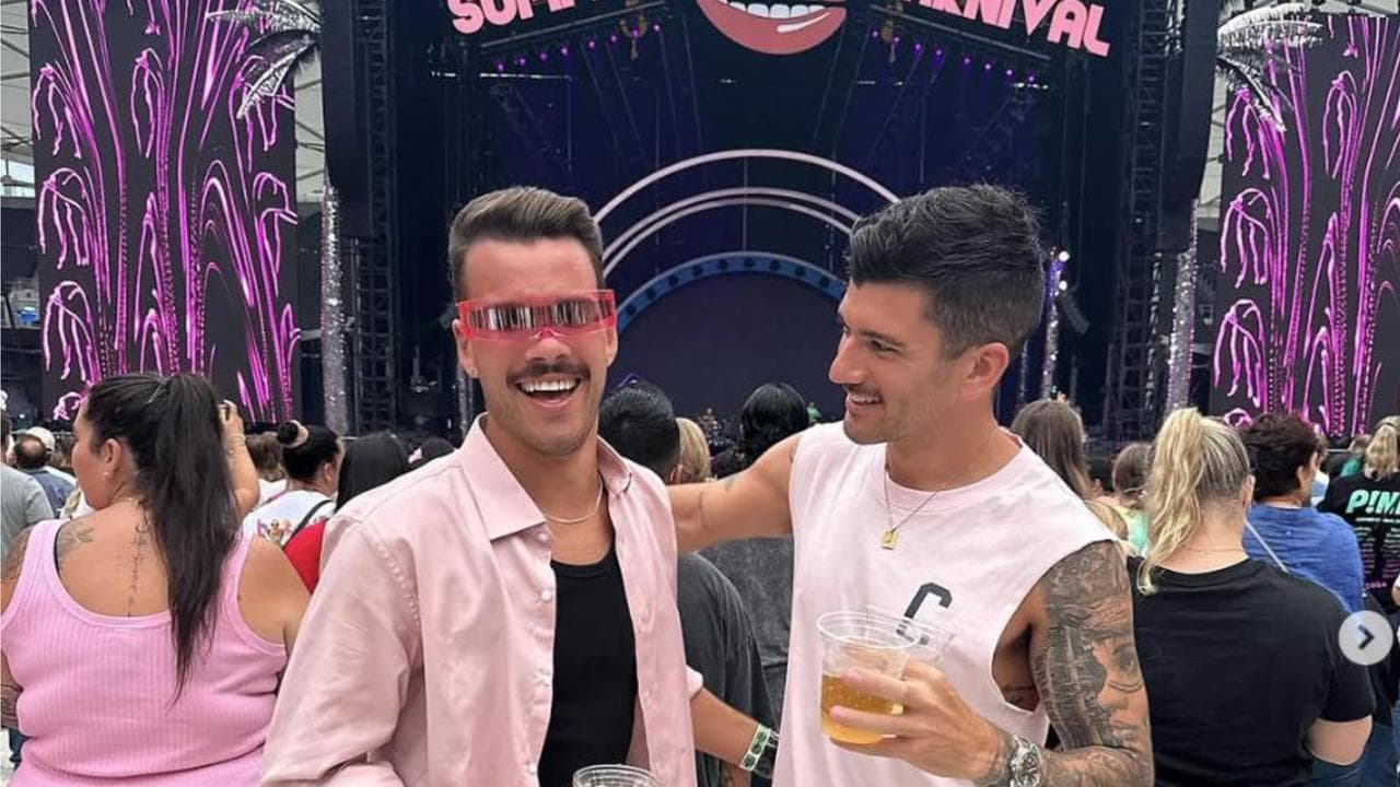 two men at music festival