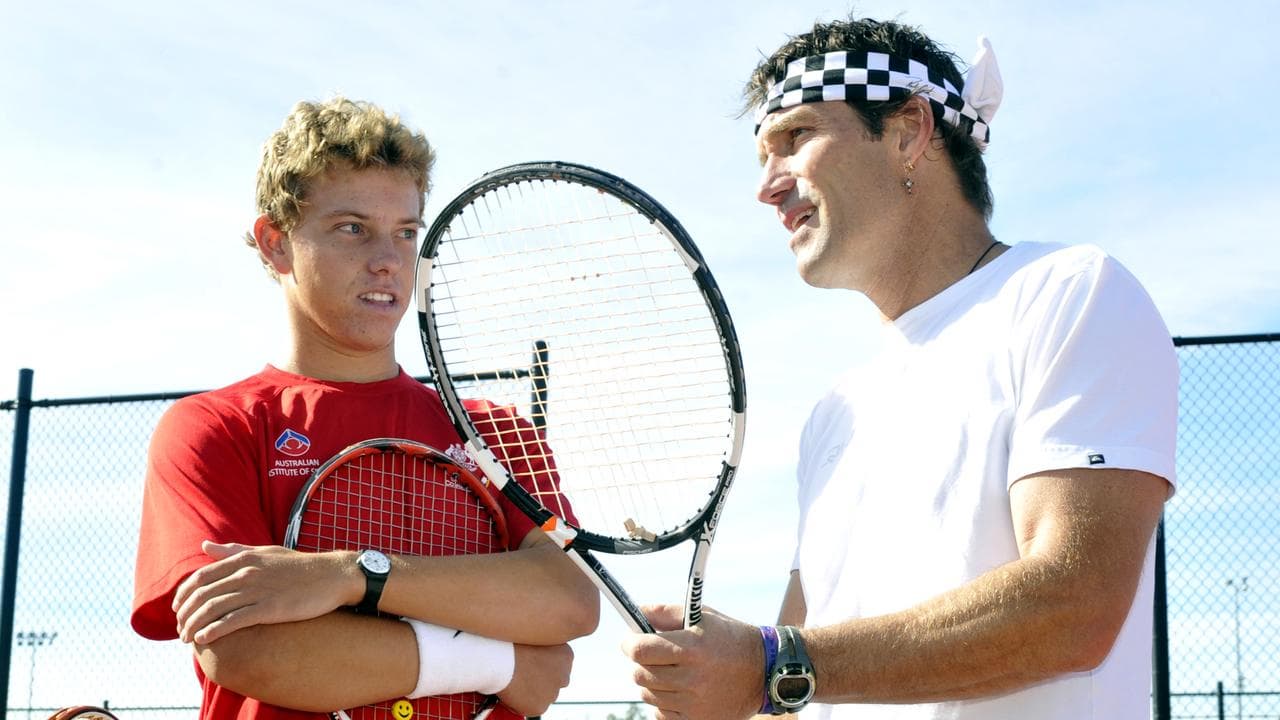 (L-R) James Duckworth and Pat Cash.