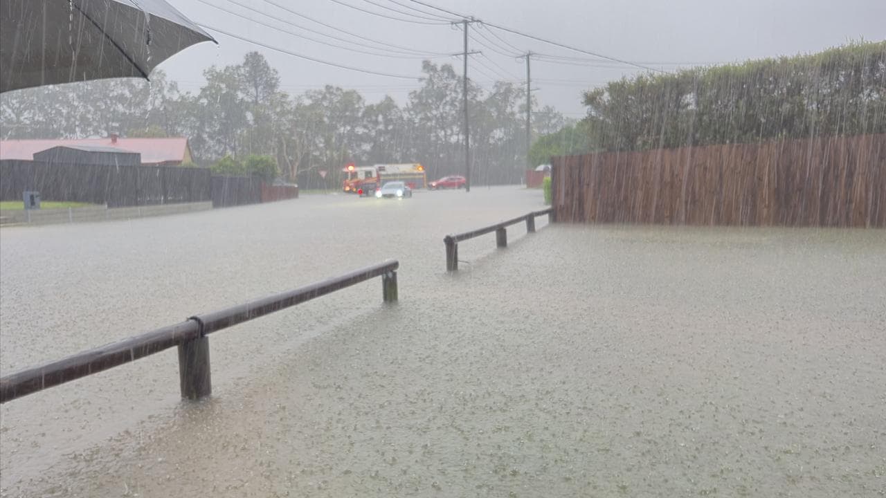 People stranded in floodwaters