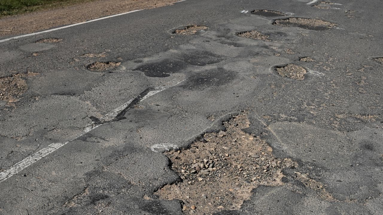 Potholes on Victoria road
